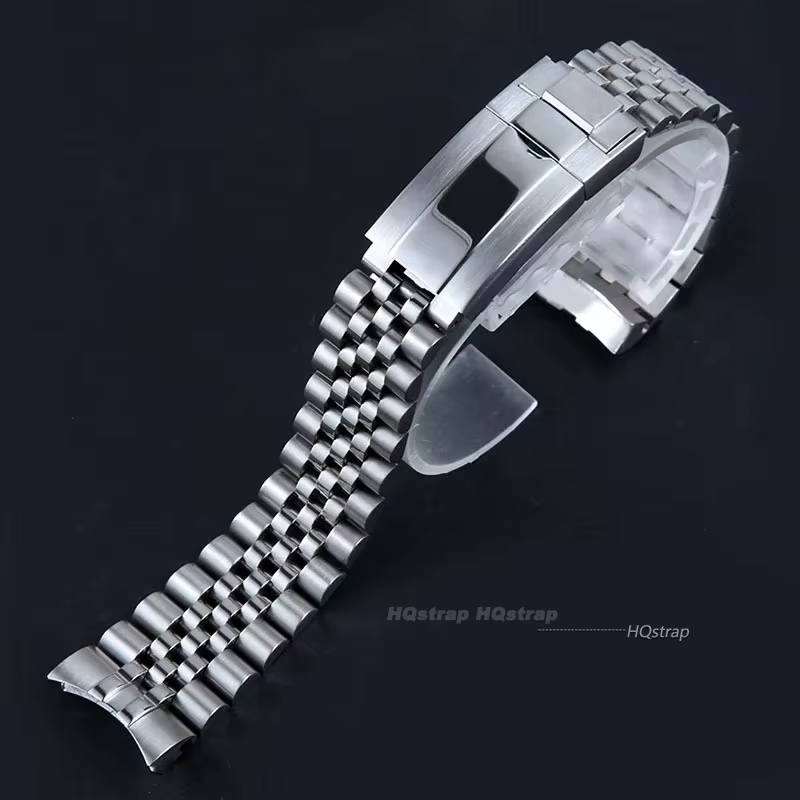 Bracelet en acier inoxydable massif pour Rolex pour Jubilee, extrémité incurvée, en métal, 20mm, pou