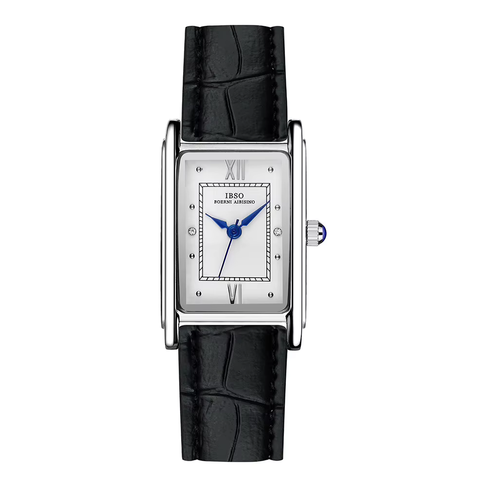 Montre femme luxe de marque,montre rectangulaire étanche en acier pour femme, horloge à main élégant