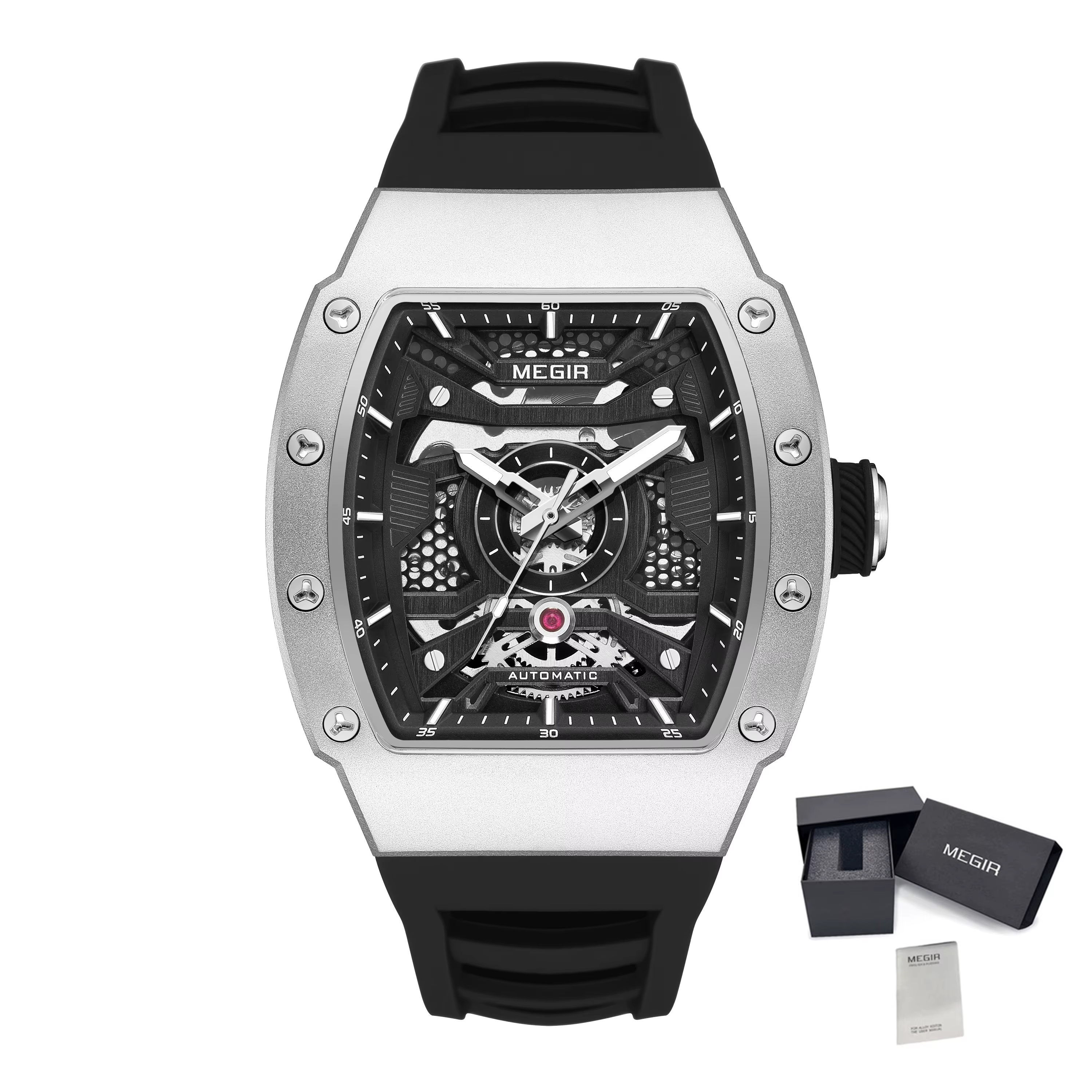 MEGIR marque mouvement automatique montres pour hommes mode étanche boîte en acier inoxydable Montre