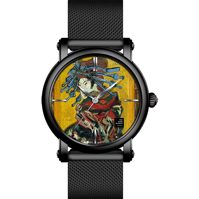 Montre-bracelet de luxe originale pour usage quotidien VAN GOGH, montre à quartz pour homme, bracele