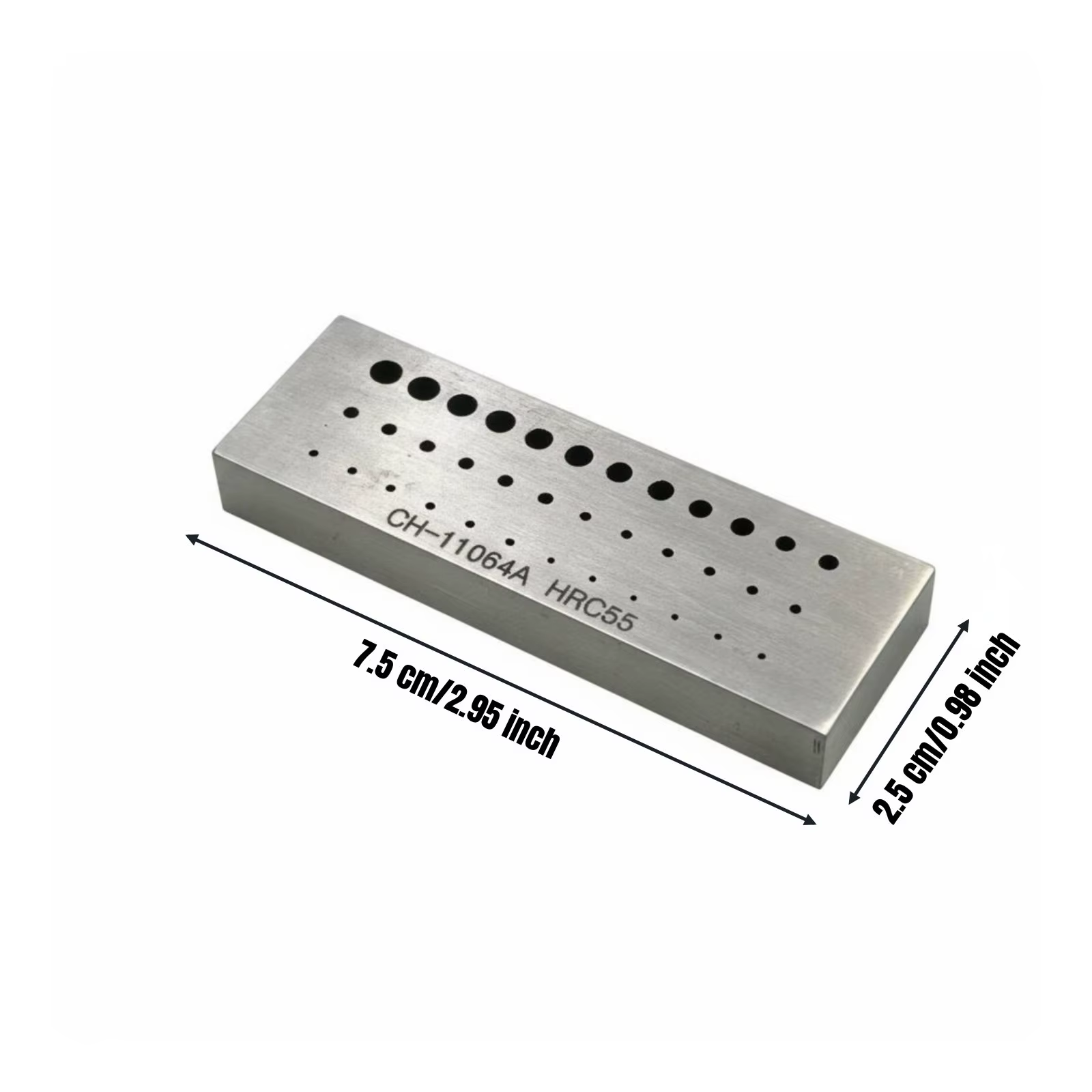 Bloc de poinçonnage pour la réparation de montres, trous de différentes tailles, bloc de poinçonnage