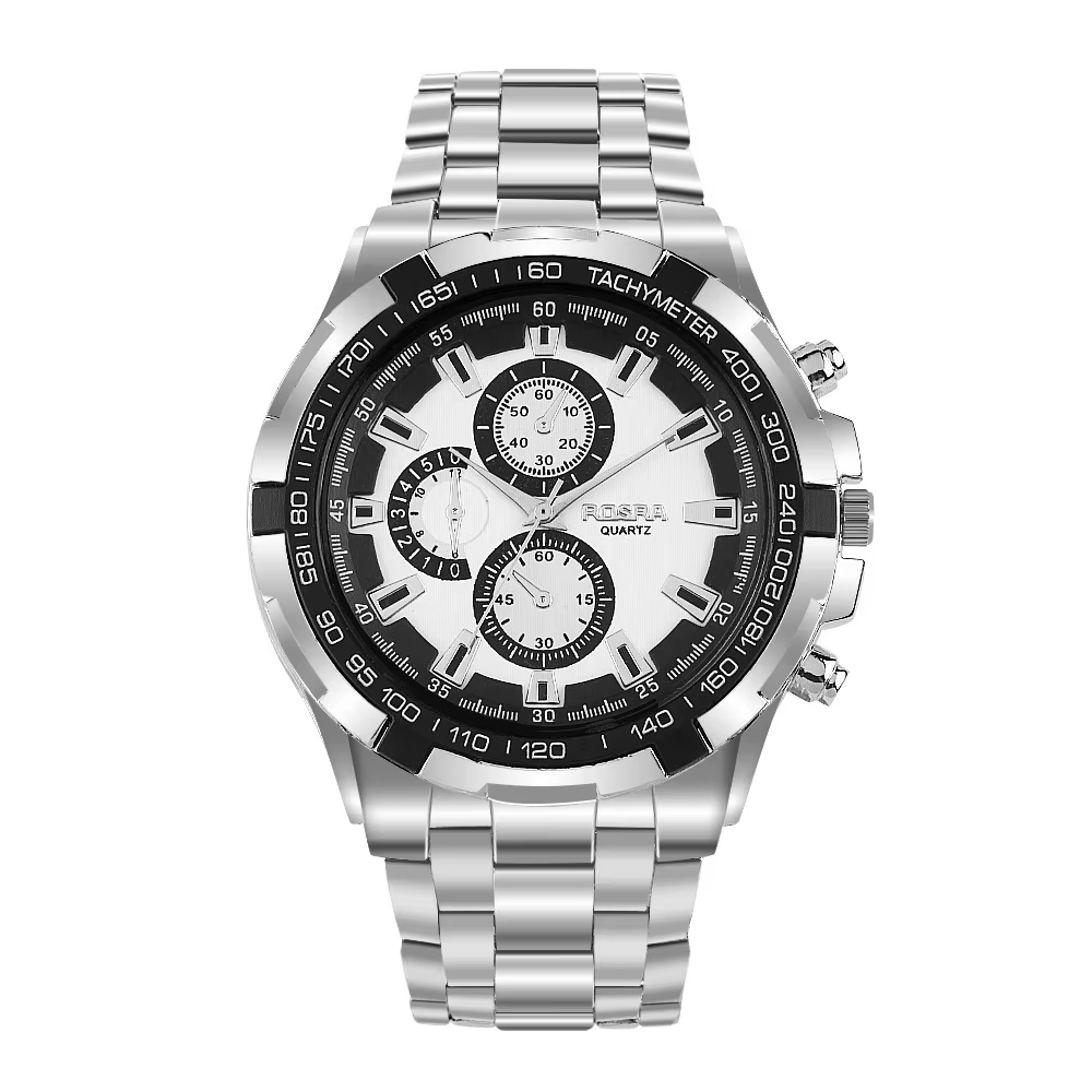 Rosra homme montre hommes montres de sport 3 cadran décoratif métal montres à Quartz pas cher prix livraison directe Reloj Relogio Masculino
