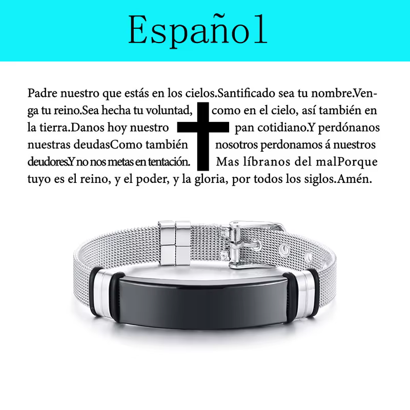 Bracelet Bible anglais allemand coréen français pour hommes garçons