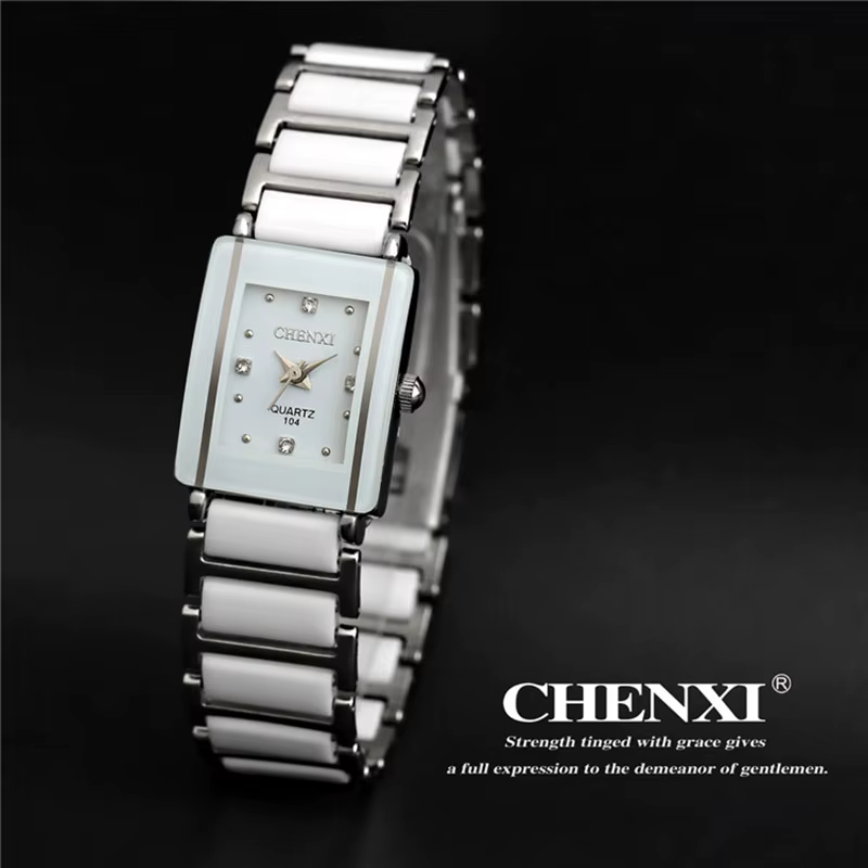 Montre céramique noire CHENXI élégante et résistante pour femmes style fashion et casual occasions spéciales