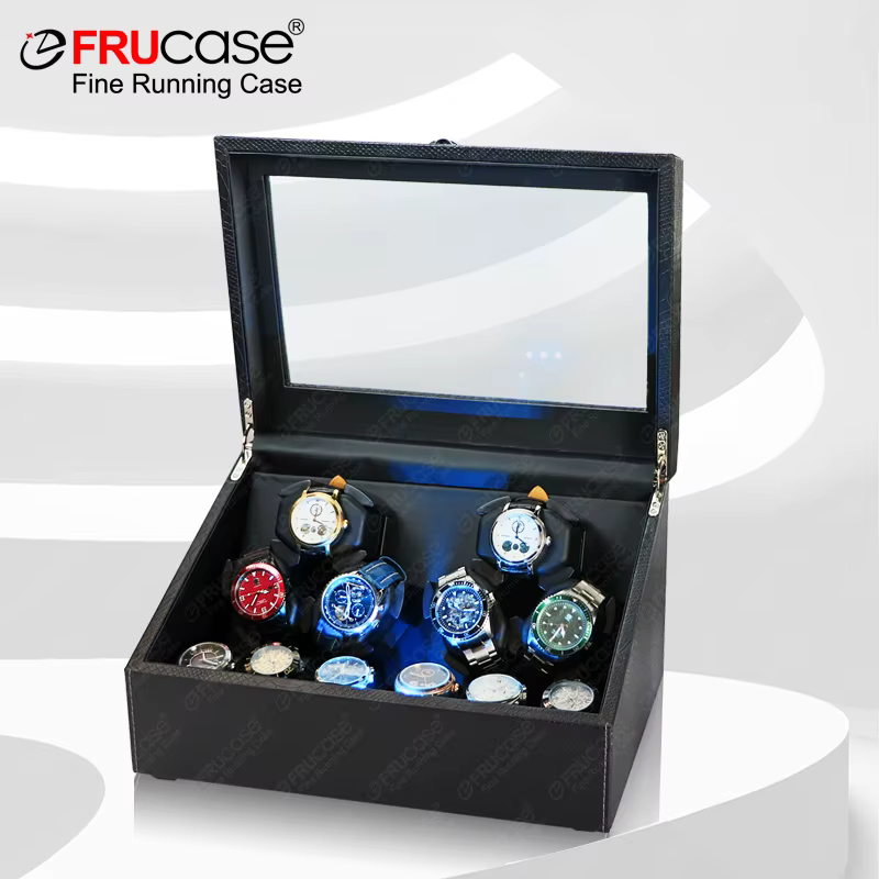 Remontoir de montre automatique en bois FRUCASE avec boîte de rangement pour collectionneurs et amateurs de montres automatiques occasions spéciales
