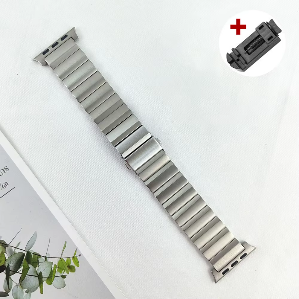 Bracelet en métal titane de luxe pour Apple Watch Ultra 2 49mm 45mm 44mm 42mm
