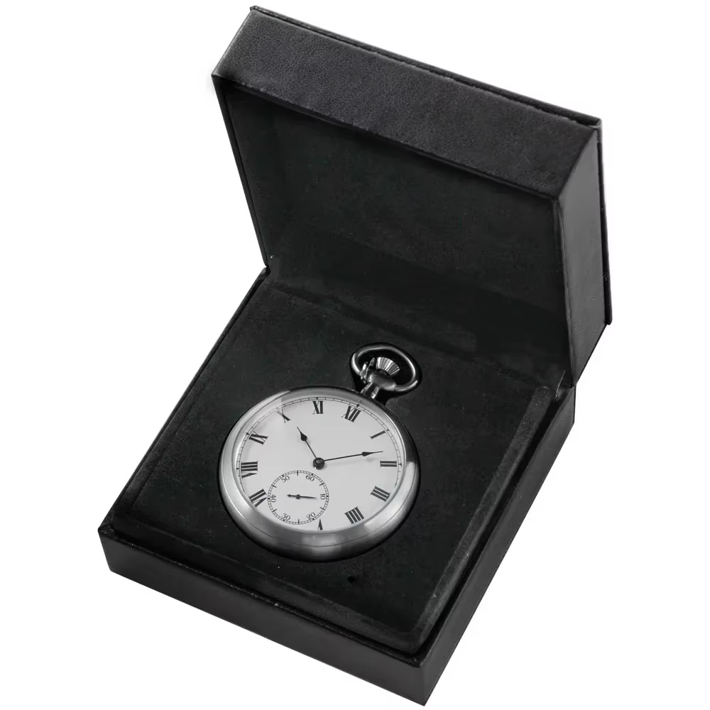 Montre de poche impériale de luxe en acier inoxydable avec mouvement quartz pour hommes et femmes, design antique vintage, idéale pour les occasions spéciales et la collection