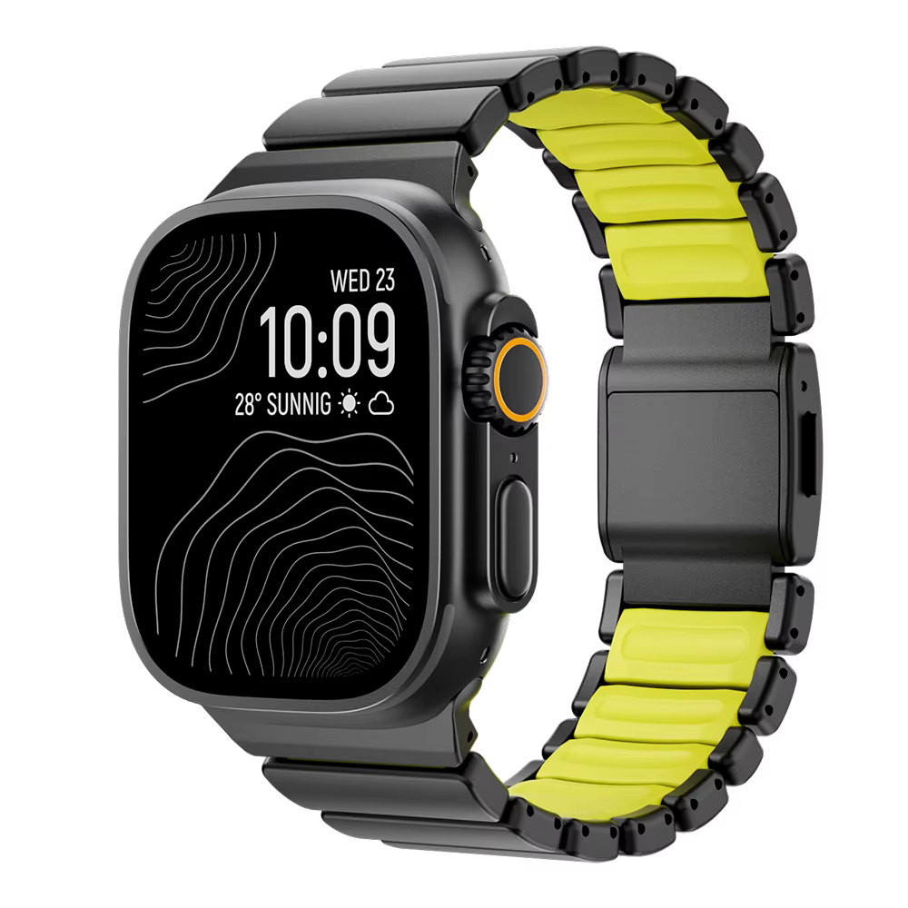 Bracelet en titane et silicone pour Apple Watch Ultra 3/2/1 49mm S11 46mm 8 7 SE SE3 44/45mm occassions spéciales confort durable design moderne
