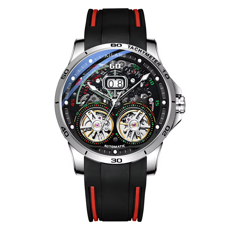 Montre mécanique automatique double tourbillon super cool 2026