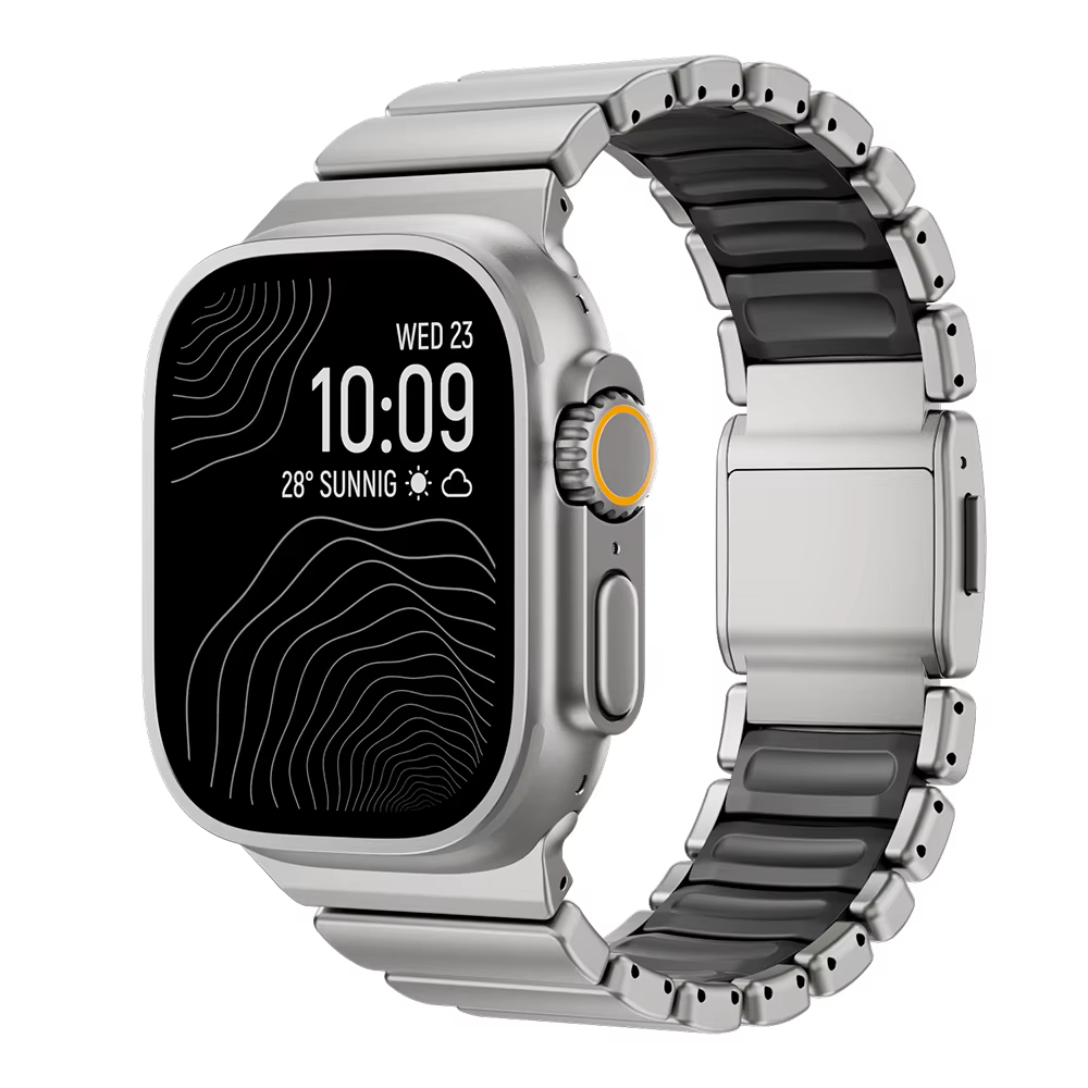 Bracelet en titane et silicone pour Apple Watch Ultra 3/2/1 49mm S11 46mm