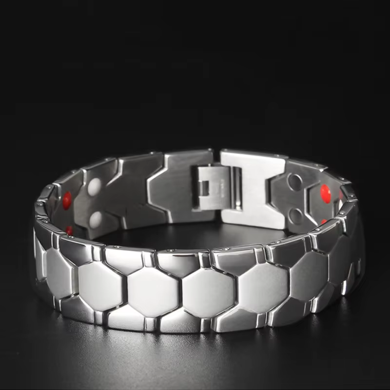 Bracelet de perles d'hématite de guérison anti-fatigue pour hommes