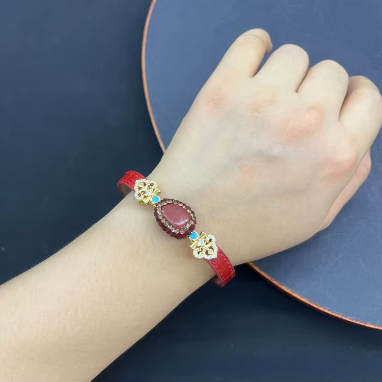 Bracelet en cristal de quartz turquoise aigue-marine naturelle brute pour femme