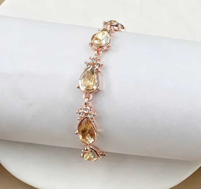 YLWHJJ – Bracelet de Tennis romantique en feuille de zircone pour femmes