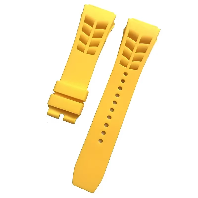 Bracelets de montre en caoutchouc naturel de haute qualité pour Richard Mille