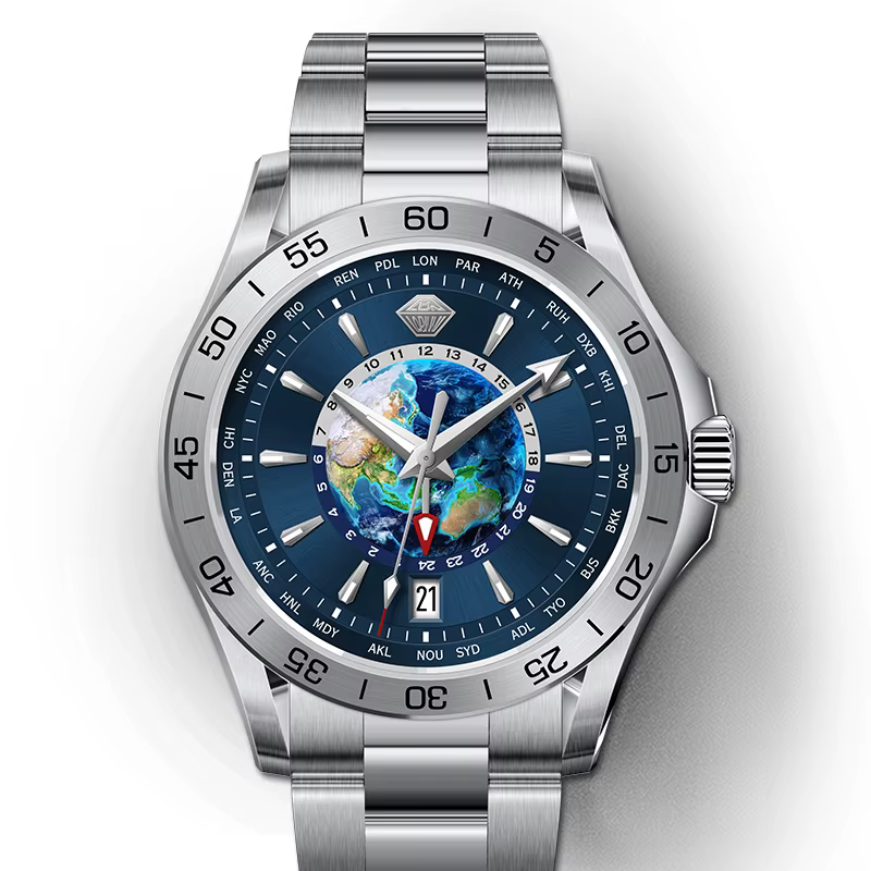 Montre mécanique pour homme LOBINNI L19067, acier inoxydable, saphir luminescent, étanche, luxe, mouvement NH34, date, montre-bracelet