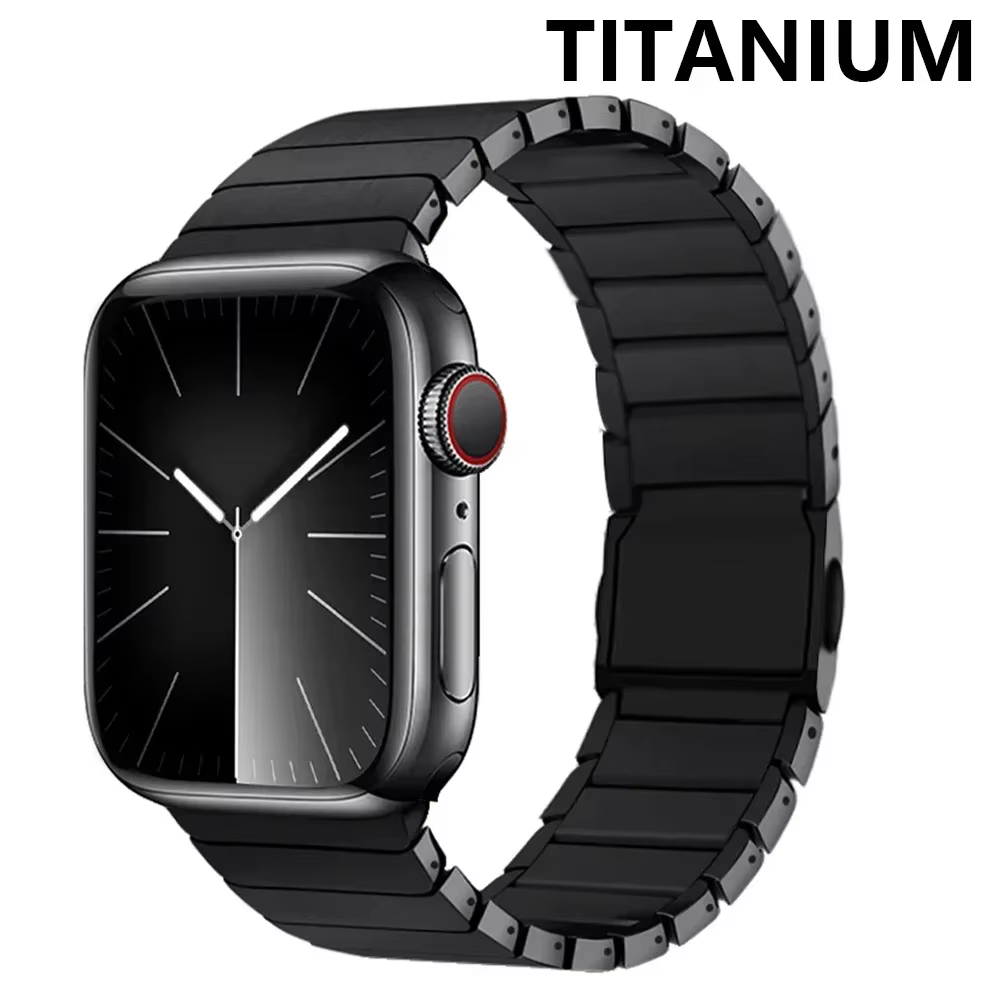 Bracelet à maillons en titane pour Apple Watch Ultra 49mm série 11 10 46mm
