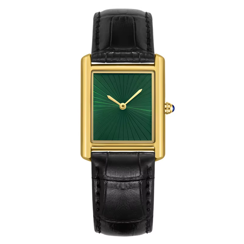 Nouvelle montre carrée classique pour hommes femmes conception Simple à deux mains bracelet en cuir de mode montres à Quartz étanches livraison directe