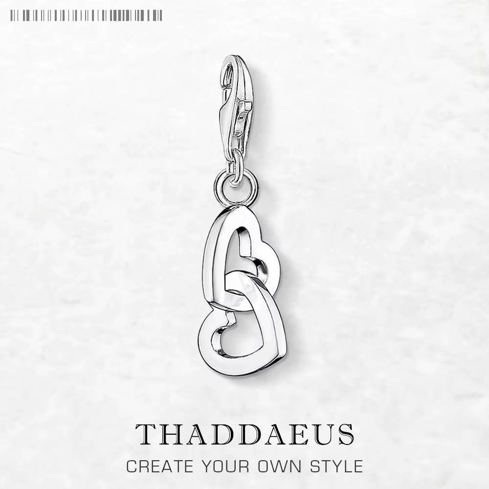 Pendentif deux cœurs entrelacés